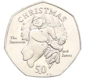50 пенсов 2003 года Остров Мэн «Рождество» — Фото №1