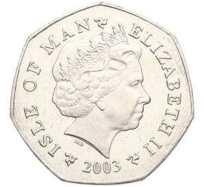 50 пенсов 2003 года Остров Мэн «Рождество» — Фото №2