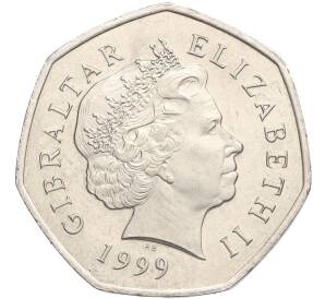 50 пенсов 1999 года Гибралтар
