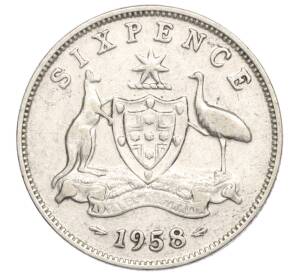 6 пенсов 1958 года Австралия