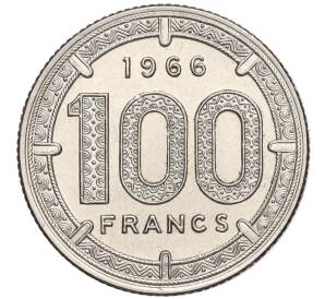 100 франков 1966 года Валютный союз Экваториальной Африки