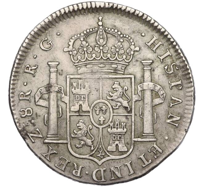 Монета 8 реалов 1821 года Испанская Мексика (Артикул K12-00006)