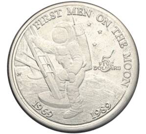 5 долларов 1989 года Маршалловы острова «20-летие высадки первого человека на Луне»