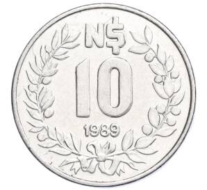 10 новых песо 1989 года Уругвай