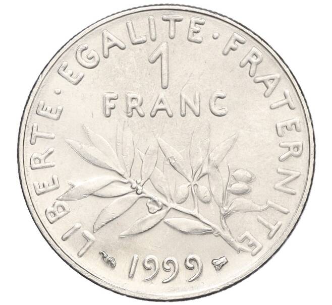 Монета 1 франк 1999 года Франция (Артикул T11-05193)