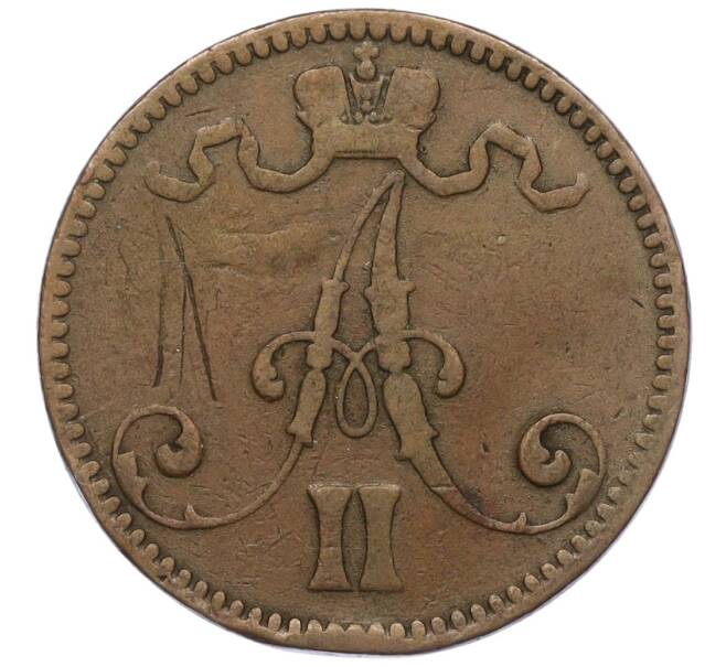 Монета 5 пенни 1866 года Русская Финляндия (Артикул K12-00207)