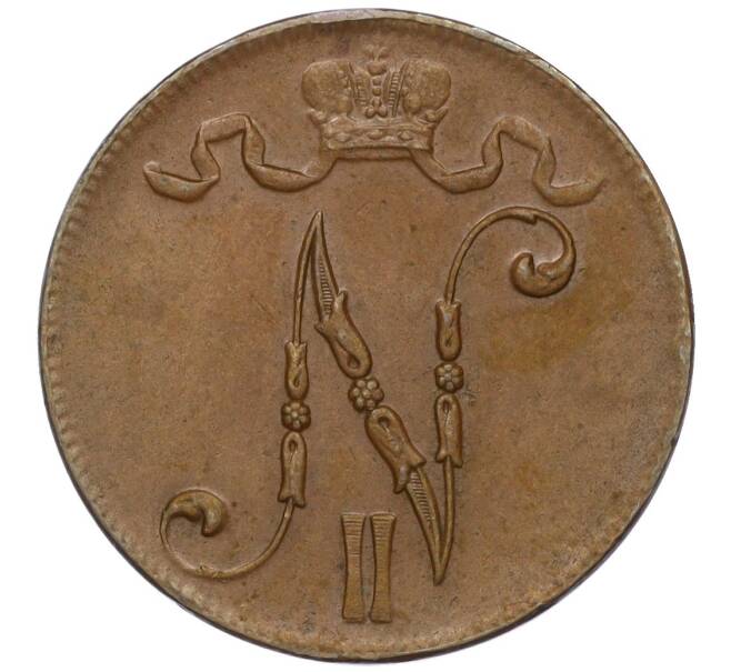 Монета 5 пенни 1916 года Русская Финляндия (Артикул K12-00221)