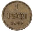 Монета 1 пенни 1917 года Русская Финляндия (Артикул K12-00229)