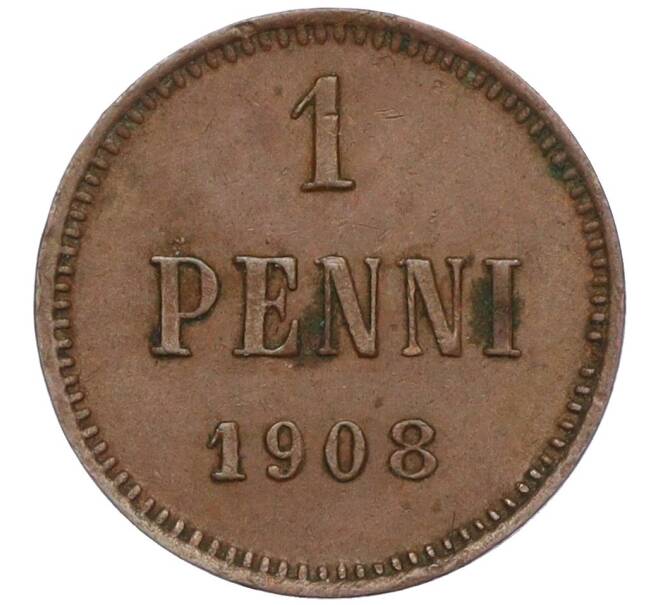 Монета 1 пенни 1908 года Русская Финляндия (Артикул K12-00230)