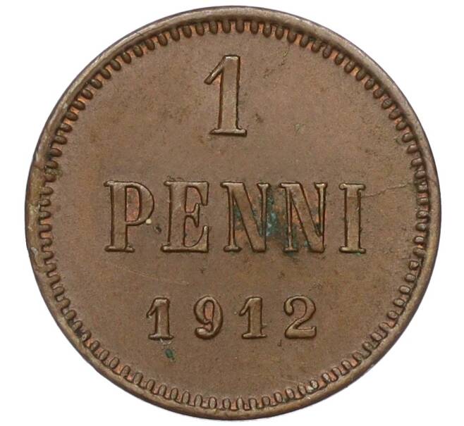 Монета 1 пенни 1912 года Русская Финляндия (Артикул K12-00233)