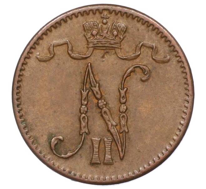 Монета 1 пенни 1914 года Русская Финляндия (Артикул K12-00235)
