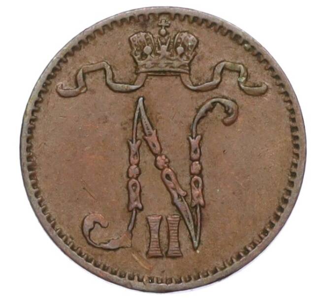 Монета 1 пенни 1913 года Русская Финляндия (Артикул K12-00236)