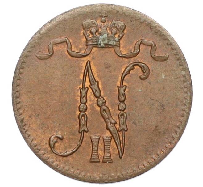 Монета 1 пенни 1916 года Русская Финляндия (Артикул K12-00237)
