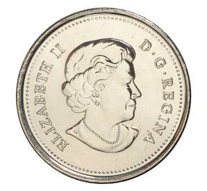 25 центов 2015 года Канада — 50 лет флагу Канады
