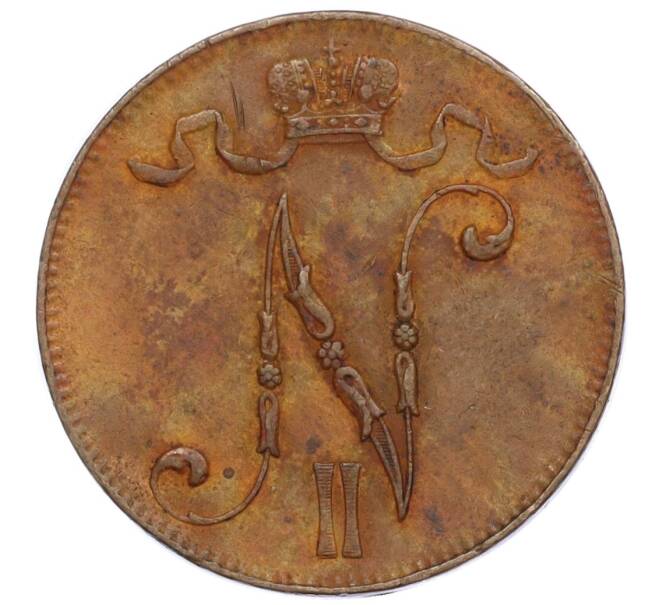 Монета 5 пенни 1916 года Русская Финляндия (Артикул T11-05307)