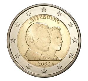 2 евро 2006 года Люксембург «25 лет принцу Гийома» — Фото №1