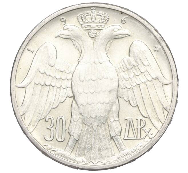 Монета 30 драхм 1964 года Греция «Королевская свадьба» (Артикул M2-73156)