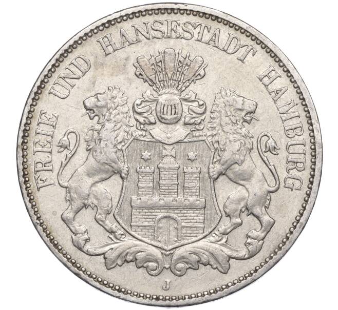 Монета 5 марок 1908 года Германия (Гамбург) (Артикул M2-73170)