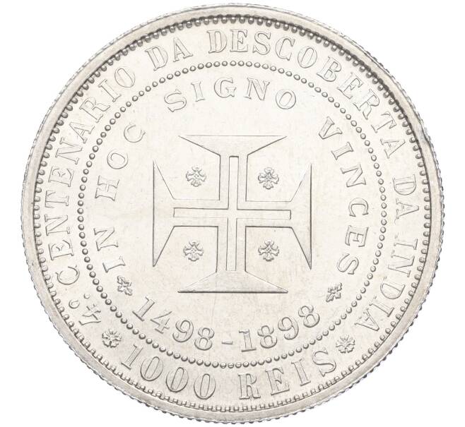 Монета 1000 рейс 1898 года Португалия «400 лет Открытию Индии» (Артикул M2-73171)