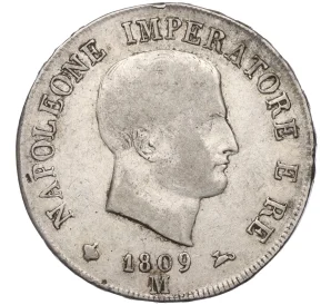 5 лир 1809 года Наполеоновское королевство Италия