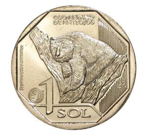 1 соль 2017 года «Фауна Перу — Очковый медведь» — Фото №1