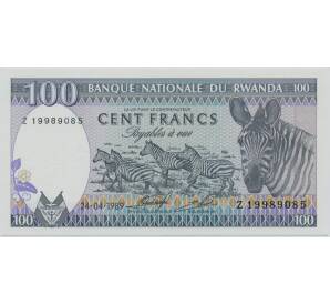 100 франков 1989 года Руанда
