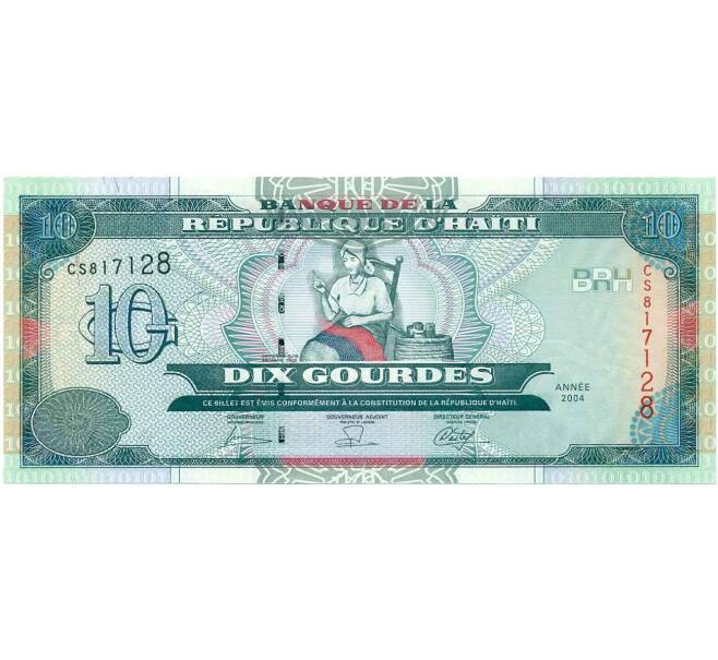 Банкнота 10 гурдов 2004 года Гаити (Артикул T11-05581)