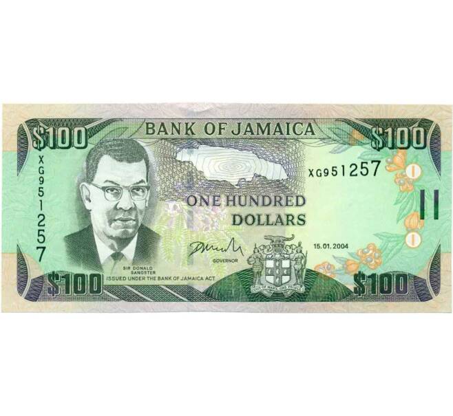 Банкнота 100 долларов 2004 года Ямайка (Артикул T11-05584)