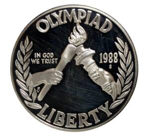 1 доллар 1988 года США — XXIV летние Олимпийские Игры в Сеуле — Фото №1