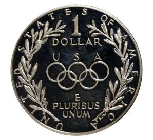 1 доллар 1988 года США — XXIV летние Олимпийские Игры в Сеуле — Фото №2
