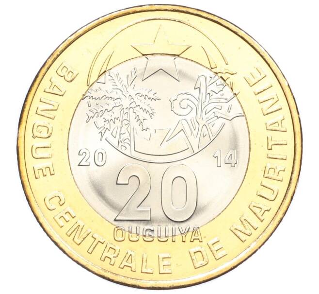 Монета 20 угий 2014 года Мавритания (Артикул M2-73265)