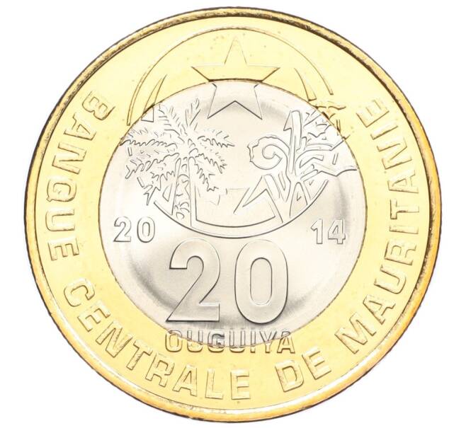 Монета 20 угий 2014 года Мавритания (Артикул M2-73267)