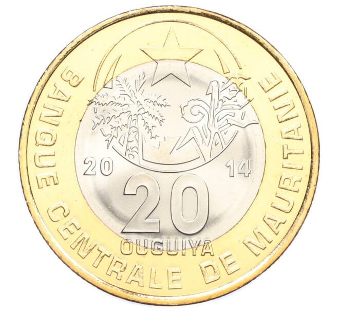 Монета 20 угий 2014 года Мавритания (Артикул M2-73268)