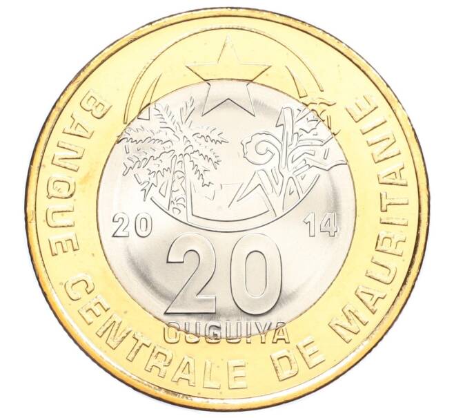 Монета 20 угий 2014 года Мавритания (Артикул M2-73270)