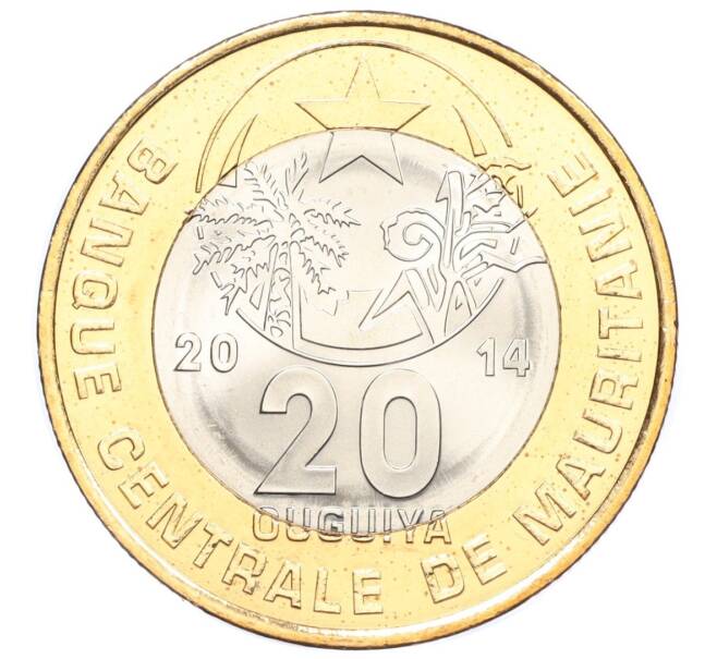 Монета 20 угий 2014 года Мавритания (Артикул M2-73271)