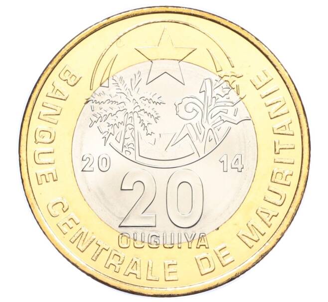 Монета 20 угий 2014 года Мавритания (Артикул M2-73273)