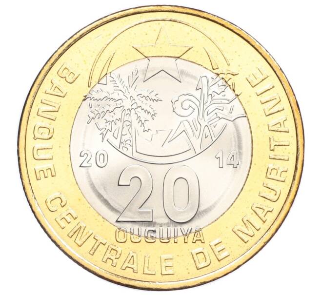 Монета 20 угий 2014 года Мавритания (Артикул M2-73277)