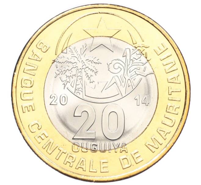 Монета 20 угий 2014 года Мавритания (Артикул M2-73278)