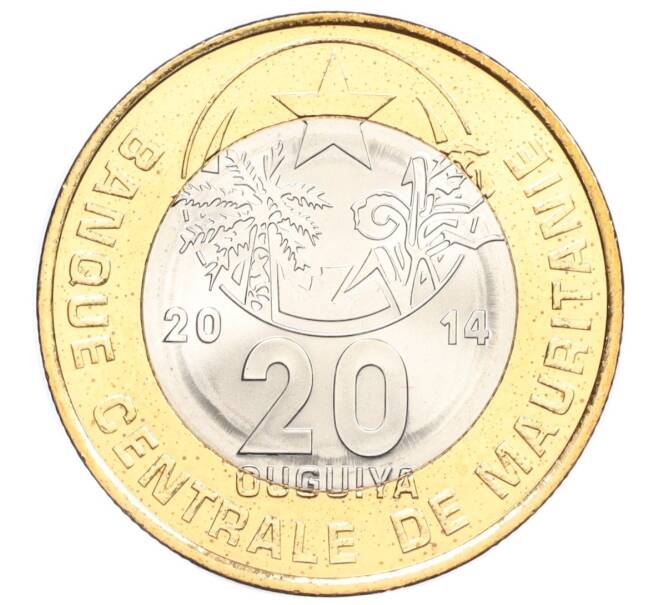 Монета 20 угий 2014 года Мавритания (Артикул M2-73280)