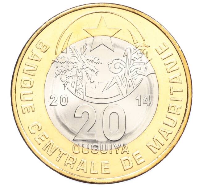 Монета 20 угий 2014 года Мавритания (Артикул M2-73281)