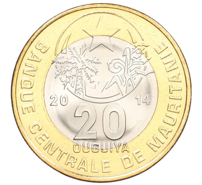 Монета 20 угий 2014 года Мавритания (Артикул M2-73284)