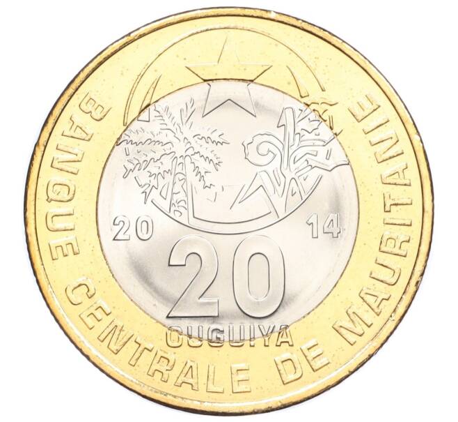 Монета 20 угий 2014 года Мавритания (Артикул M2-73286)