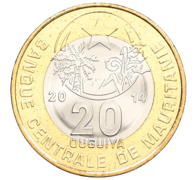 Монета 20 угий 2014 года Мавритания (Артикул M2-73287)