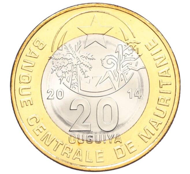 Монета 20 угий 2014 года Мавритания (Артикул M2-73294)