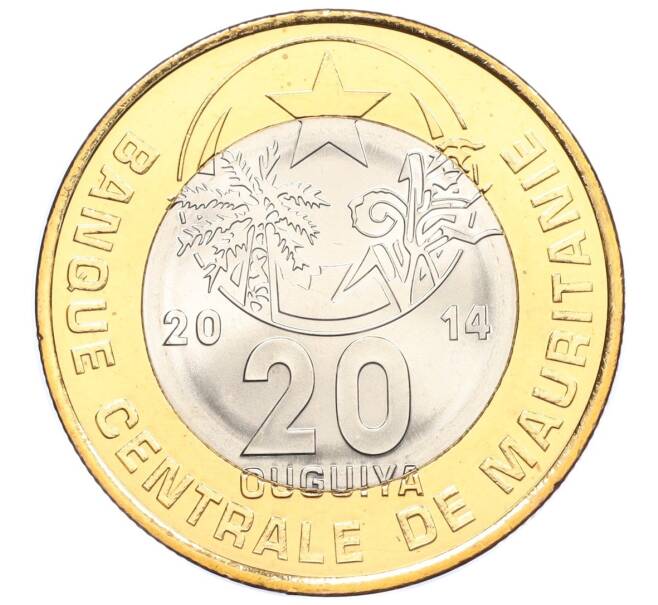 Монета 20 угий 2014 года Мавритания (Артикул M2-73298)
