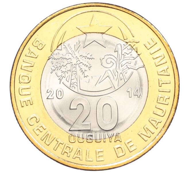 Монета 20 угий 2014 года Мавритания (Артикул M2-73299)