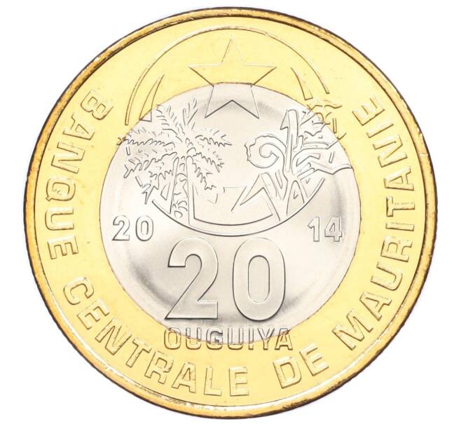Монета 20 угий 2014 года Мавритания (Артикул M2-73300)