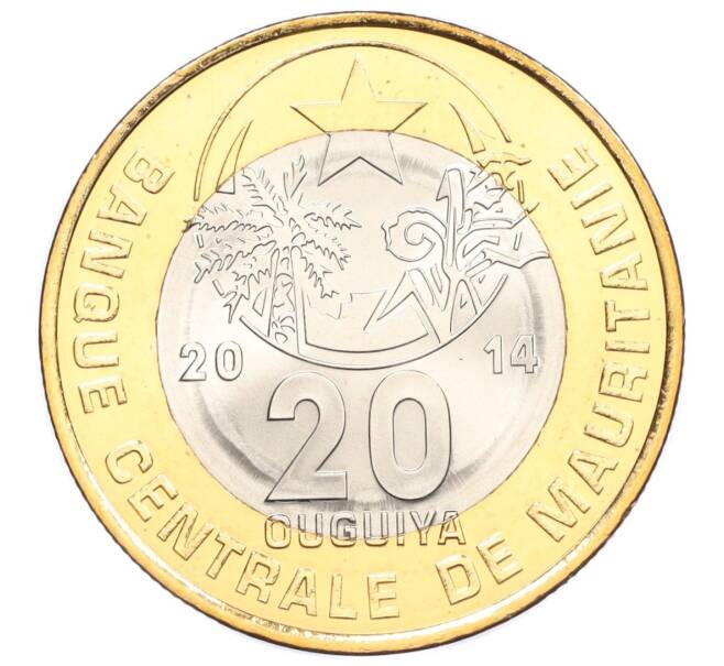 Монета 20 угий 2014 года Мавритания (Артикул M2-73301)