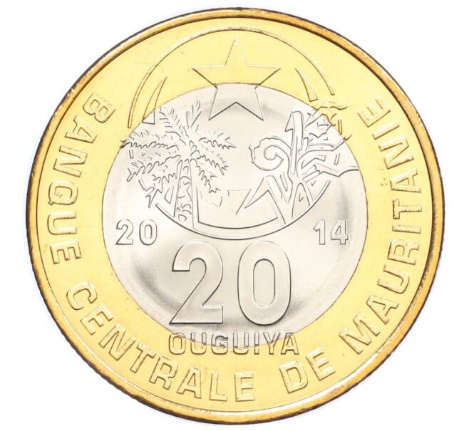 Монета 20 угий 2014 года Мавритания (Артикул M2-73304)