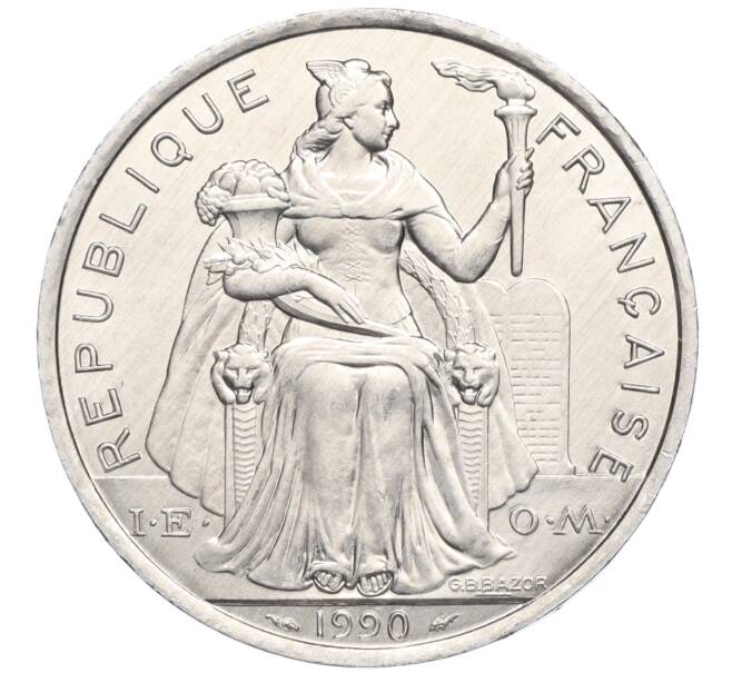 Монета 5 франков 1990 года Новая Каледония (Артикул T11-05681)